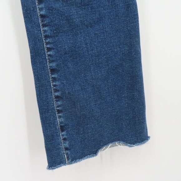 Joes Women 26 High Rise Boot Cut Blue Denim Jeans Raw Hem Cotton Blend Pockets - Picture 3 of 10